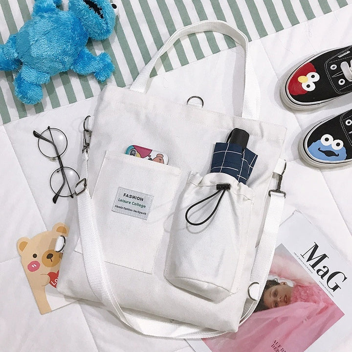 Canvas Tasche – Stylische Schultertasche mit Fächern für Schule & Alltag