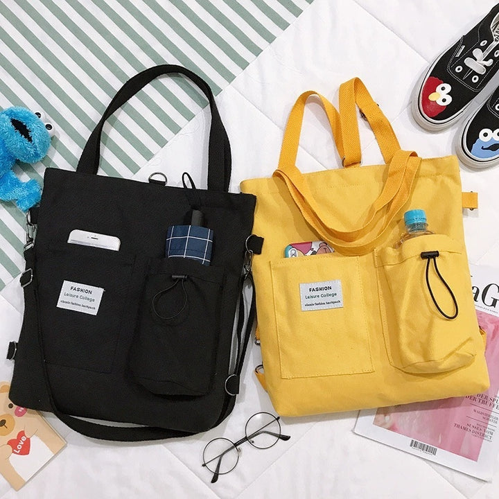 Canvas Tasche – Stylische Schultertasche mit Fächern für Schule & Alltag